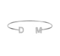 Aurelia Initial Bangle – Dainty Crystal Letter Bracelet